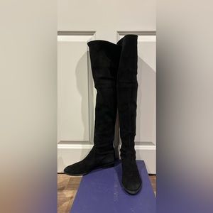 Stuart Weitzman Lowland Boots size 7.5 black suede